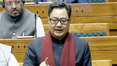 ’20-25 Congress MPs entered Lok Sabha Speaker’s chamber, abused him’: Kiren Rijiju’s big charge | India News