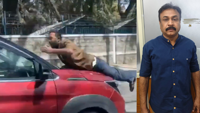 Road rage in Bengaluru: Man clings to car bonnet, dragged for 1km on Old Airport Road | Bengaluru News