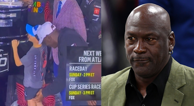 Michael Jordan under fire after post-race celebration gesture toward child goes viral |