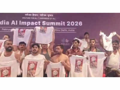 ‘Shirtless protest’ at AI summit akin to treason, Rahul was inspiration, says BJP | India News