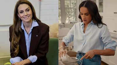 Blue shirt trend from Kate Middleton to Meghan Markle: Why the simple British button-down is fashion’s hottest status symbol right now
