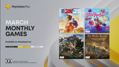 Sony announces March 2026 PlayStation Plus monthly games lineup: PGA Tour 2K25, Monster Hunter Rise and more titles |