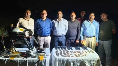 Drone-dropped arms cache seized near Bikaner; BSF, police recover 5 China-made pistols, 325 cartridges | Jaipur News