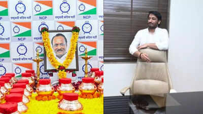 Ajit Pawar’s son Parth Pawar breaks down while holding father’s chair at NCP office in Mumbai | Mumbai News