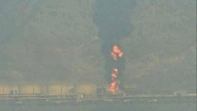 Iran strike on UAE’s Fujairah port oil terminal triggers huge fire