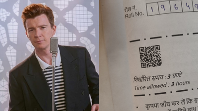 ‘Rickrolling’ in board exam? CBSE Class 12 maths paper QR code ‘leads’ to Rick Astley song, sparks viral buzz | Delhi News