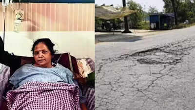Woman ‘revived’ by jolt on road: NHAI says ‘no potholes’ on NH-74 stretch but ground reality different | Bareilly News
