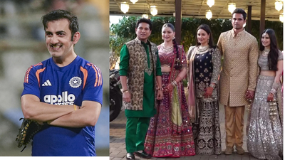 Gautam Gambhir attends Arjun Tendulkar’s wedding hours before India vs England T20 World Cup semifinal – Watch | Off the field News