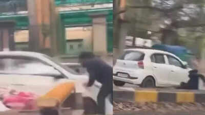 Traffic Constable Injured After Being Dragged on Car Bonnet west Delhi | Delhi News