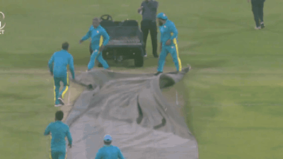 Chaos at Gaddafi Stadium: PSL ground staff slip, fall as covers fly in Lahore – Watch | Cricket News