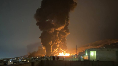 Watch: Israel strikes several oil depots in Iran; towering smoke, massive blaze light up skyline