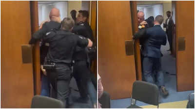 Former Marine’s anti-Iran war protest sparks clash: Did Senator Tim Sheehy break Brian McGinnis’ arm?