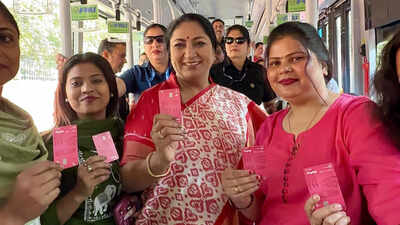 Delhi CM hops on DTC bus to check implementation of Saheli Pink Smart Card | India News