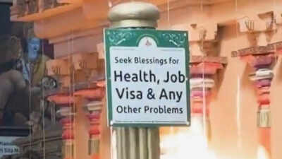 ‘First thing I saw’: TPUSA reporter ‘shocked’ by blessings for ‘job visa’ sign inside Hindu temple in Texas