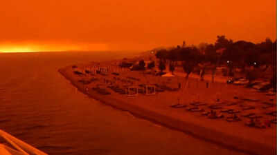 Apocalyptic red skies hit Greece: Saharan Dust blankets Crete while deadly Storm Erminio sparks widespread chaos | Watch | World News